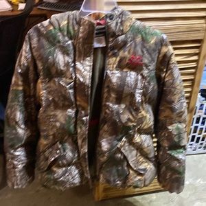 Womens real tree camo coat xl